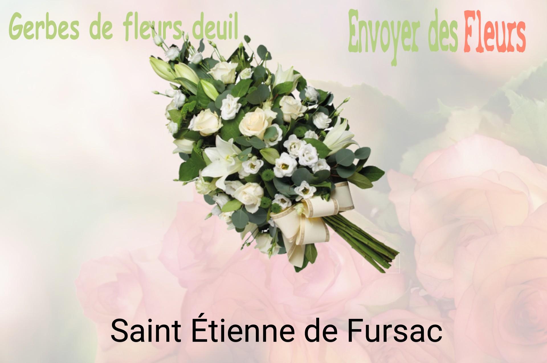 Gerbe de fleurs de deuil livrée à Saint-Étienne-de-Fursac